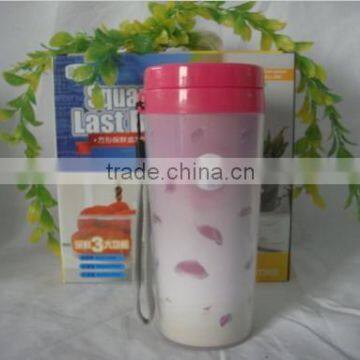 promotional 500ml plastic double-deck cup