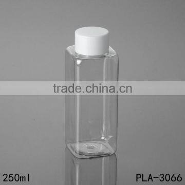 250ml Pet Bottle Silver Aluminum Cap Square Clear Water Plastic Bottle Cosmetic Packaging Factory Price Wholesale photo-4