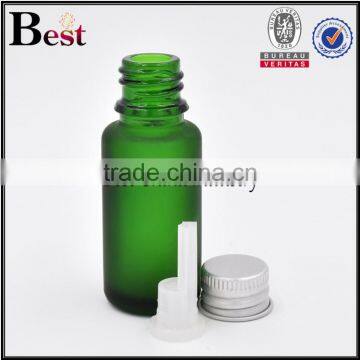 2017 High Quality 15ml Oil Glass Bottle Green Round Shape Oil Glass Bottle Silver Cap Oil Glass Bottle With Stopper photo-3