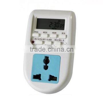 220-240V AC 50Hz 10A UK Plug Programable Timer Digital Switch 24h 7 Day Week Digital LCD Timer Display CE Electronic Socket