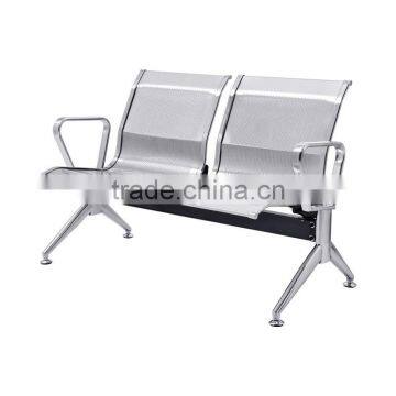Public Place Cheap Stainless Steel 3-Seater Waiting Chair photo-3