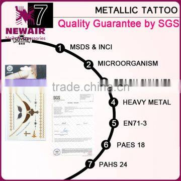 Gold Glitter Metallic Skin Safe Body Temporary Tattoo Sticker photo-6