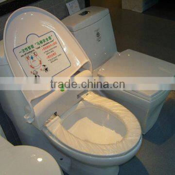 HOT SELL!Disposable transparent HDPE toilet seat cover in roll