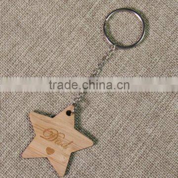 Custom Bamboo Wood Laser Engraved Keyring With Logo photo-6