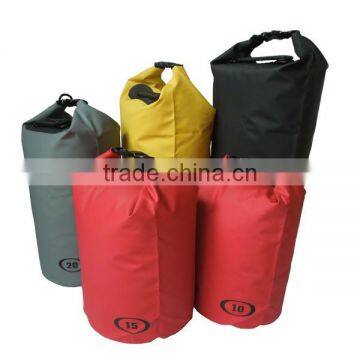 Waterproof pvc zip lock tarpaulin container camping water storage dry tube bag