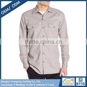 Custom Wholesale Lightweight Custom Button Up Work Shirts with Chest Pockets