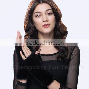 CX-A-08D Wholesale Winter Genuine Mink Fur Knitted Gloves photo-6