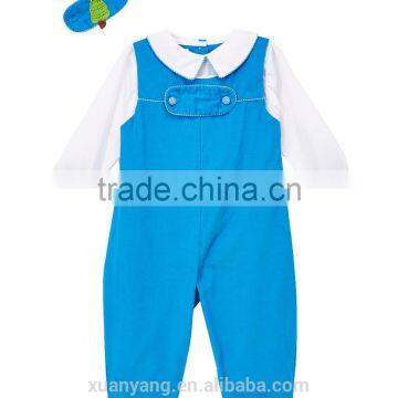 High Quality New Baby Set White Shirt and Blue Pant ,two Piece Fall Long Sleeves Baby Boy/girl Clothes,kids Wear photo-2