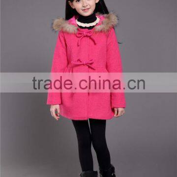 hot sale baby girls wear winter coat/woolen coat for kids girls