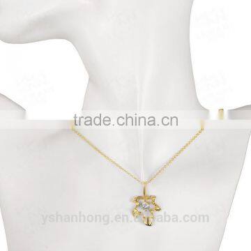 Leaves Pendant Zircon Necklace Fashion Ideas photo-3