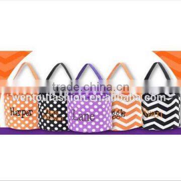 Personalized Monogrammed Halloween Bucket Bag