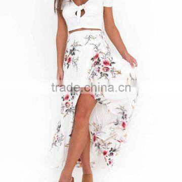 Walson Wholesale Women Long Ethnic Asymmetrical Printed Maxi Skirt Ladies Wrap Beach Boho Skirts photo-2