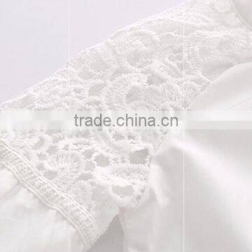 Wholesale Puff Sleeve Kids Girl Shirt White Blouse for Little Girls photo-5