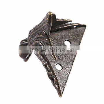 Zinc Alloy Retro Antique Bronze Jewelry Chest Wood Box Decorative Feet Leg Corner Support 4 Pcs 4.2x3cm Furniture Accessories photo-4