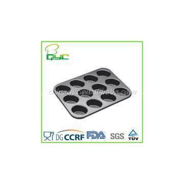 Non-Stick Carbon Steel Disposable 12 Cups Cupcake Tray