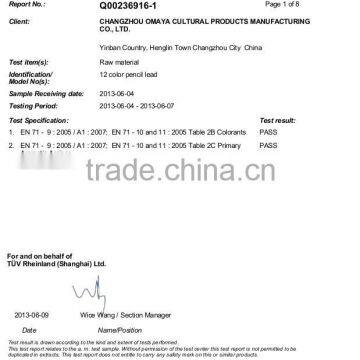 12 color pencil lead--EN71-9