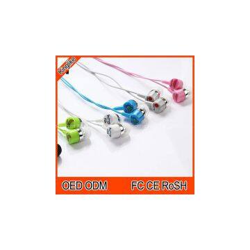 High quality 3.5mm In Ear Earphones earbuds For Huawei For Oppo For Xiaomi mobile phone Plastic head