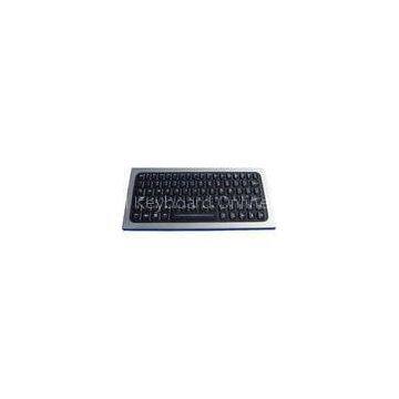 IP68 dynamic rated 83 keys ruggedized industrial silicone rubber keyboard, desk top mounting