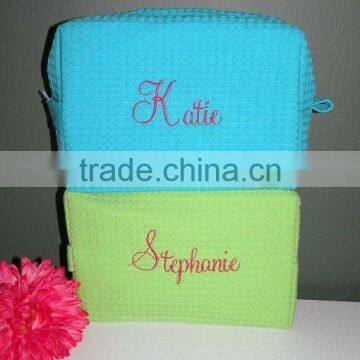 Personalized Waffle Weave Travel Bag