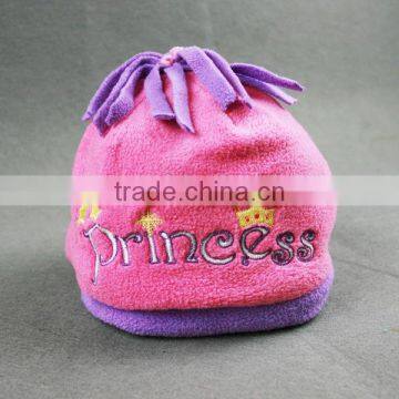 customized cute polar fleece hat and cap for girl