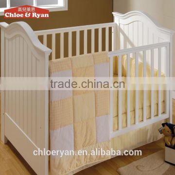 Fashion babybed design furniture with drop side protable baby bed prices