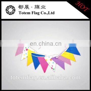 Christmas Colorful Fabric Bunting And Pennant Flags