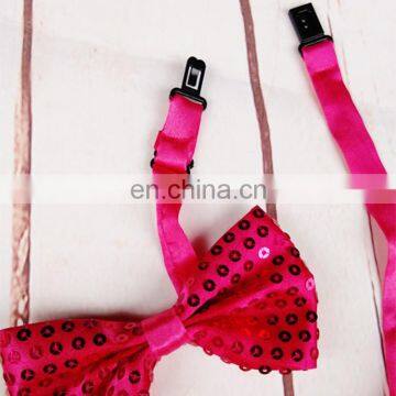 Christmas Large Sequin Flashing Bow Tie photo-2