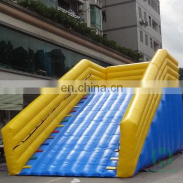 HI blue and yellow pvc inflatable ramp for zorb balls