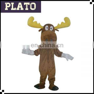 Fancy dress plush deer walking costume, adult Christmas reindeer costume for sale