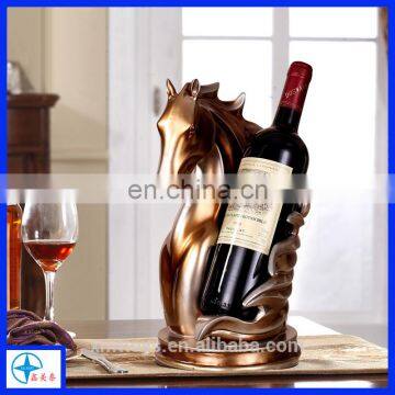 resin Horse bust wine bottle holder statues, figurine for home decor