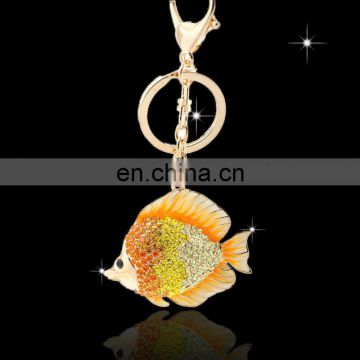 Promotional wholesale cheap custom crystal souvenir metal rhinestone keychain manufacturers MCA-0007