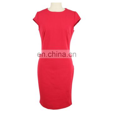 Guangzhou Clothes Heavy Knitted Ladies Dress Office Wear