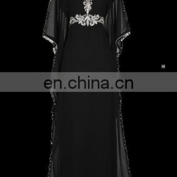 Elegant Chiffon Kaftan embelished with beautiful crystal decor for ladies