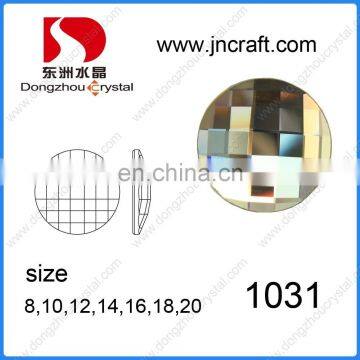 China round flat back no hotfix nail art flat back glass stones