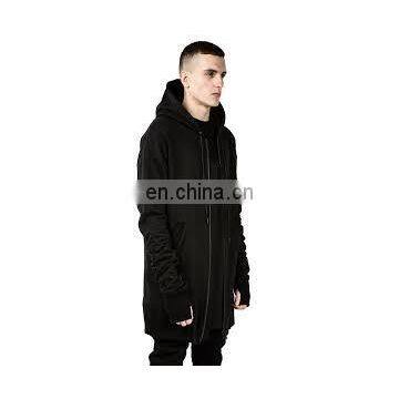 wholesale elongated hoodies - new arrival elongated hoodie with side zipper