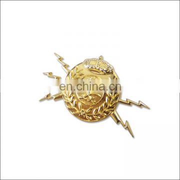 Custom shape gold metal pin badges holder