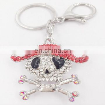 Hot Sale Fashion Hat Skeleton Pirates Keychain Motorcycle Key Chain