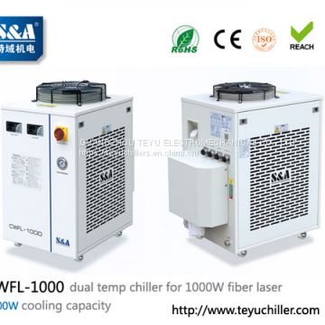 S&A chiller CWFL-1000 for cooling 1000W fiber laser cutting & engraving machine