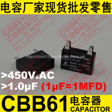 1uf 1.2uf 1.5uf 2uf 2.5uf 3uf 3.5uf 4uf 4.5uf 5uf 6uf 7uf 450V ±5% CBB61 Capacitor for Air Conditioner photo-2