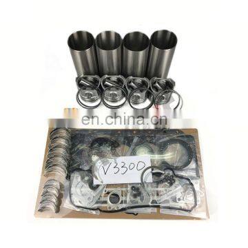 In stock New V3300 V3300-DI-T Overhaul Rebuild Kit For Kubota Engine