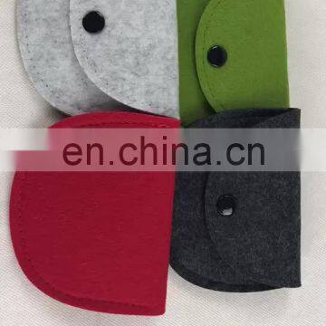 China supplier fashnable small Felt zipper pouch for toiletry and pencil