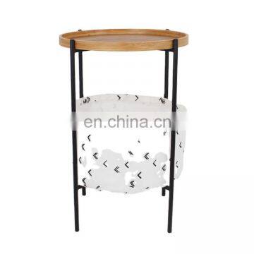 Customized Newest Design Home Storage Metal Round Tea Table With Wooden Lid photo-6
