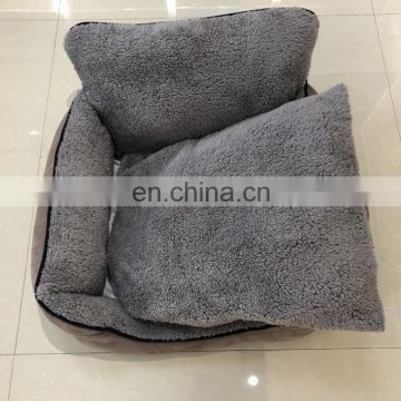 Custom Branding FBA Service Luxury Anti Slip Bottom Suede Soft  Pet Sofa Bed Cushion Removable