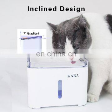 Manufacturer Wholesale Automatic Battery Drinking LED Cat Water Fountain photo-3