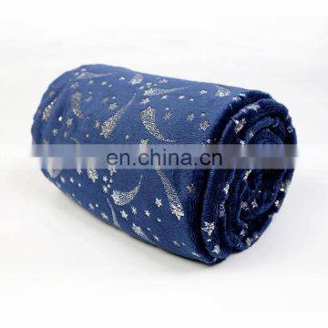 Flannel Fleece Throw Blanket Golden Star Decorative Lightweight Soft and Warm Bronzing Blanket photo-7