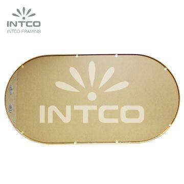 Aluminum Frame Wall Mirror, Pill Shaped Wall Mirror, Metal Frame Bathroom Mirror photo-5