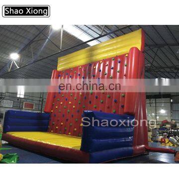 Outdoor Commercial Inflatable Games Climbing Sticky Wall With Suits