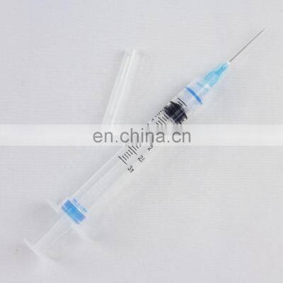 Longde disposable syringe 3ml  luer lock auto-disable syringe with needle