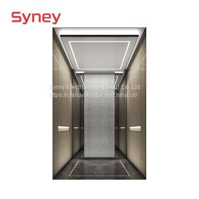 Wholesale Commercial Elevator Factory Luxury Mansions Golden Mirror Stainless Steel Home Lift Passenger Elevators With Safe Touchless Button photo-4