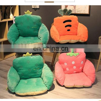 Creative cute cartoon animal Totoro fruit half surrounded cushion plush toy mini sofa seat back